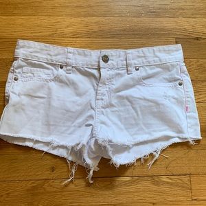 White Denim Shorts